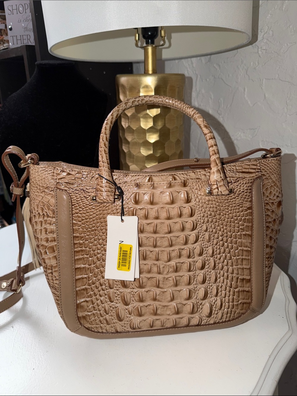 Brahmin Haillie Tavertine bag.